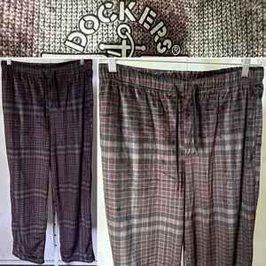 Dockers Men’s Black/purple Plaid Pajama Pants Size L NWOT